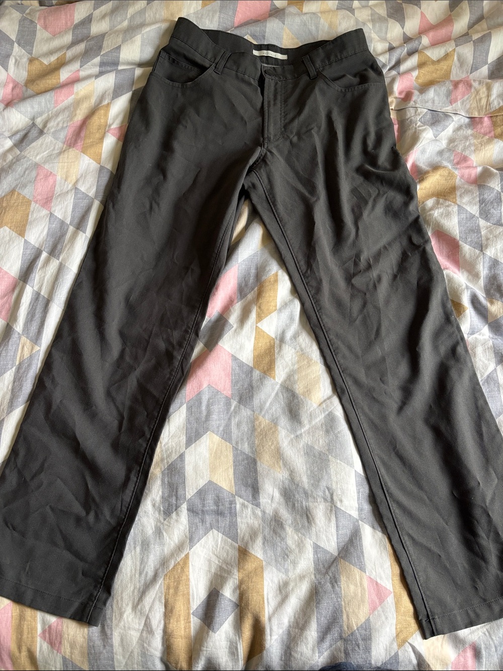 Perry Ellis Men's charcol pants- Classic Straight Leg